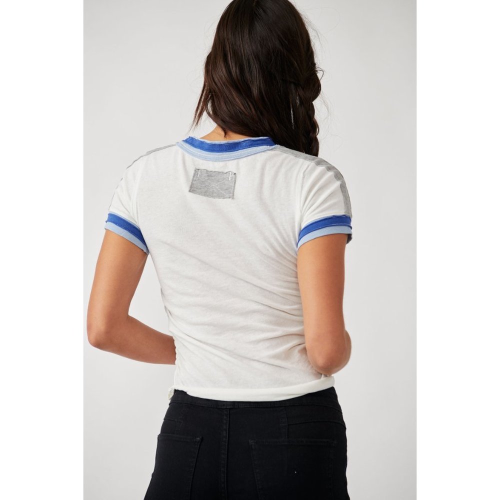 FREE PEOPLE Sporty Mix Tee / Nilla Cream - Picture 7 of 11